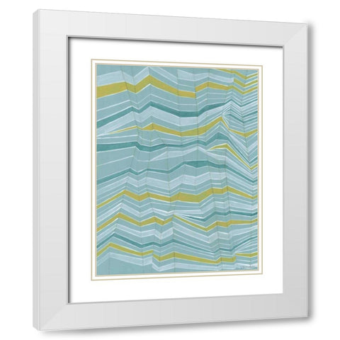 Tectonic Stripes II White Modern Wood Framed Art Print with Double Matting by Lam, Vanna