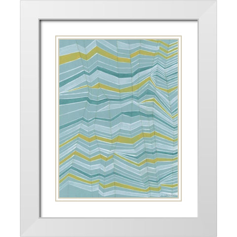 Tectonic Stripes II White Modern Wood Framed Art Print with Double Matting by Lam, Vanna