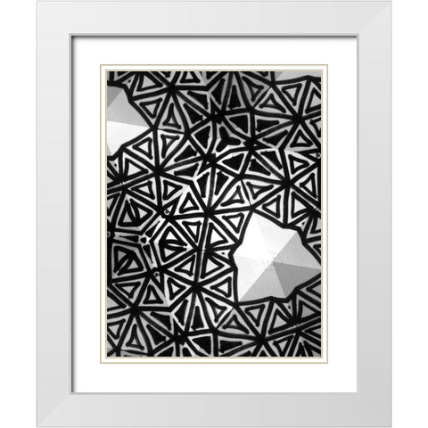 Buckminster I White Modern Wood Framed Art Print with Double Matting by Stramel, Renee W.