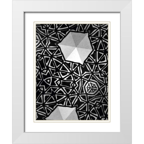 Buckminster II White Modern Wood Framed Art Print with Double Matting by Stramel, Renee W.