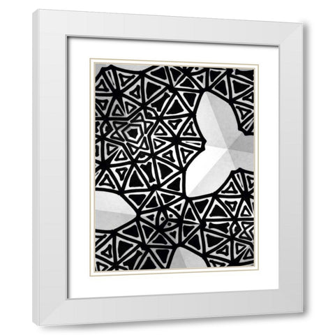 Buckminster IV White Modern Wood Framed Art Print with Double Matting by Stramel, Renee W.