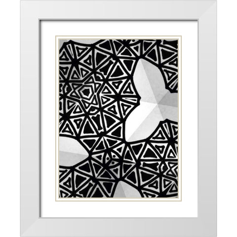 Buckminster IV White Modern Wood Framed Art Print with Double Matting by Stramel, Renee W.