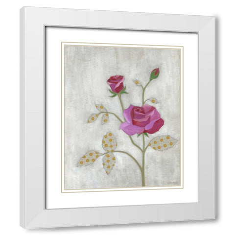 Lovely Botanical I White Modern Wood Framed Art Print with Double Matting by Lam, Vanna