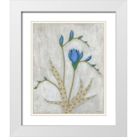 Lovely Botanical II White Modern Wood Framed Art Print with Double Matting by Lam, Vanna