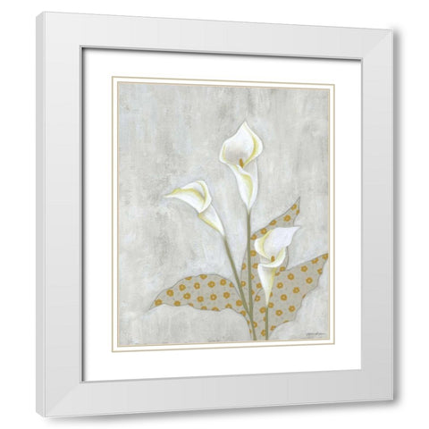 Lovely Botanical III White Modern Wood Framed Art Print with Double Matting by Lam, Vanna