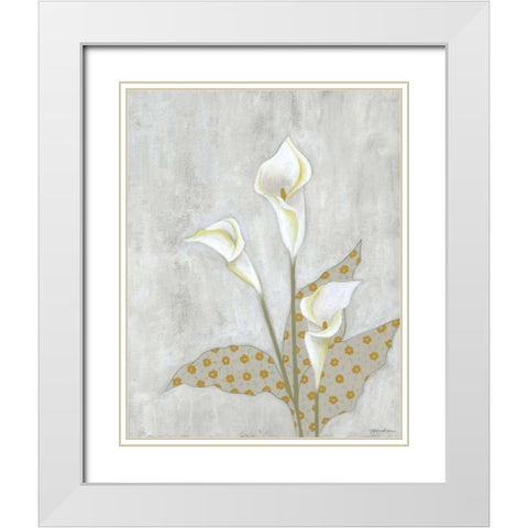 Lovely Botanical III White Modern Wood Framed Art Print with Double Matting by Lam, Vanna