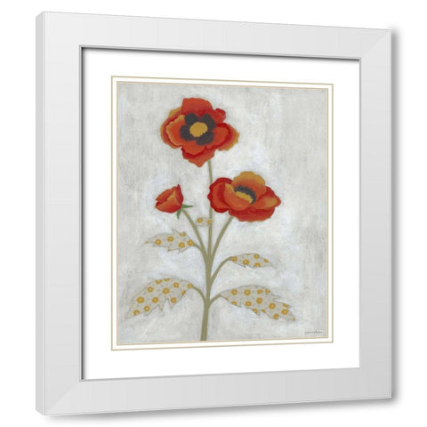 Lovely Botanical IV White Modern Wood Framed Art Print with Double Matting by Lam, Vanna