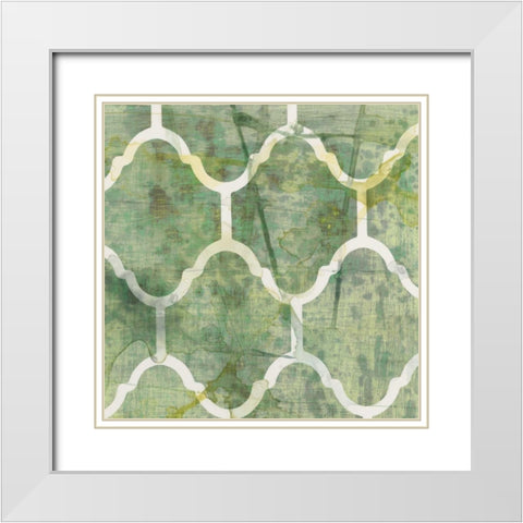 Metric Link II White Modern Wood Framed Art Print with Double Matting by Goldberger, Jennifer