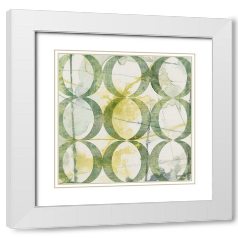 Metric Link III White Modern Wood Framed Art Print with Double Matting by Goldberger, Jennifer