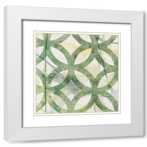 Metric Link VII White Modern Wood Framed Art Print with Double Matting by Goldberger, Jennifer