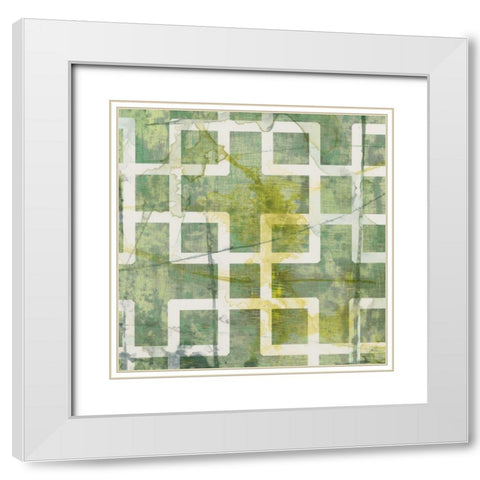 Metric Link VIII White Modern Wood Framed Art Print with Double Matting by Goldberger, Jennifer