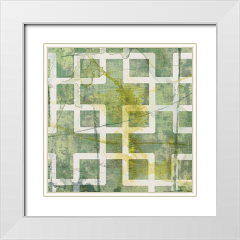 Metric Link VIII White Modern Wood Framed Art Print with Double Matting by Goldberger, Jennifer