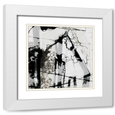 In Motion II White Modern Wood Framed Art Print with Double Matting by Goldberger, Jennifer