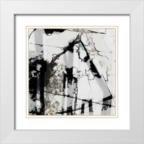 In Motion II White Modern Wood Framed Art Print with Double Matting by Goldberger, Jennifer