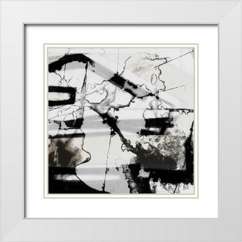 In Motion III White Modern Wood Framed Art Print with Double Matting by Goldberger, Jennifer