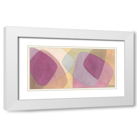 Orchid Scribe II White Modern Wood Framed Art Print with Double Matting by Stramel, Renee W.
