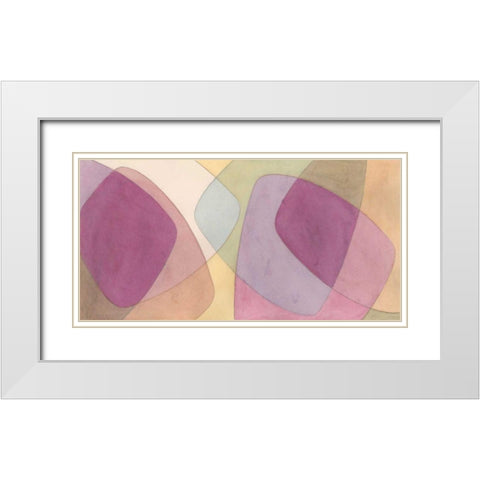 Orchid Scribe II White Modern Wood Framed Art Print with Double Matting by Stramel, Renee W.