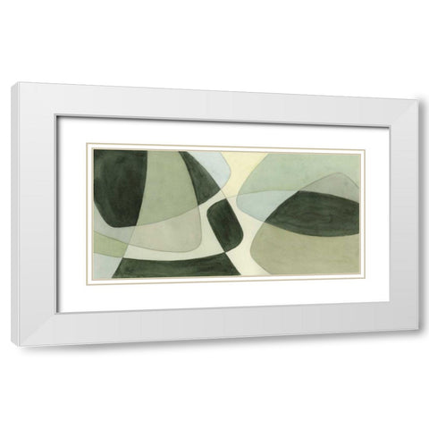 Verdigris Intersection II White Modern Wood Framed Art Print with Double Matting by Stramel, Renee W.