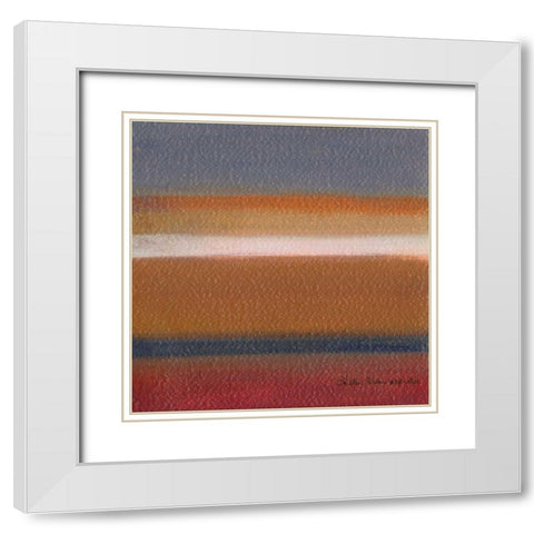 Radiance III White Modern Wood Framed Art Print with Double Matting by Green-Aldridge, W.