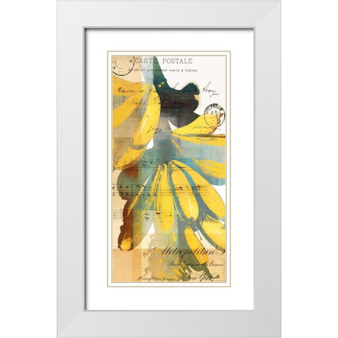 Cortez Gold II White Modern Wood Framed Art Print with Double Matting by Green-Aldridge, W.
