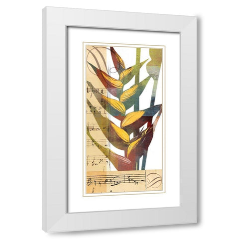Emeraude Opera I White Modern Wood Framed Art Print with Double Matting by Green-Aldridge, W.