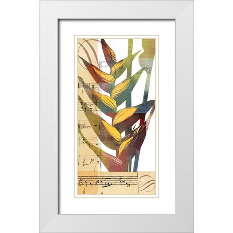 Emeraude Opera I White Modern Wood Framed Art Print with Double Matting by Green-Aldridge, W.