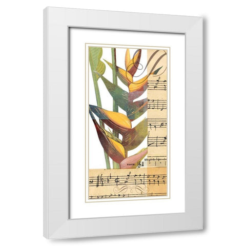 Emeraude Opera II White Modern Wood Framed Art Print with Double Matting by Green-Aldridge, W.