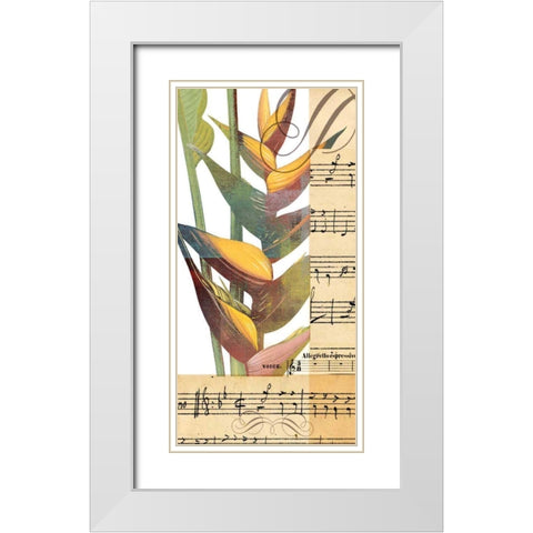 Emeraude Opera II White Modern Wood Framed Art Print with Double Matting by Green-Aldridge, W.