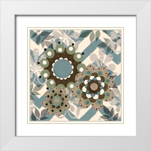 Chambray Rosettes and Finials I White Modern Wood Framed Art Print with Double Matting by Reynolds, Jade