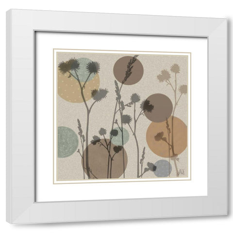 Polka-Dot Wildflowers I White Modern Wood Framed Art Print with Double Matting by Reynolds, Jade