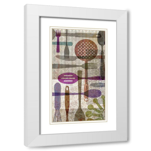 On the Table I White Modern Wood Framed Art Print with Double Matting by Burghardt, James