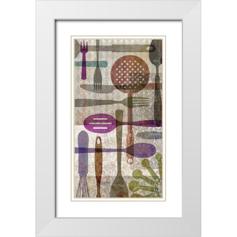 On the Table I White Modern Wood Framed Art Print with Double Matting by Burghardt, James