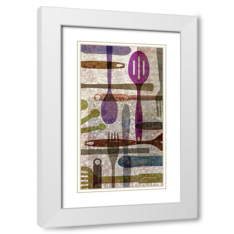 On the Table II White Modern Wood Framed Art Print with Double Matting by Burghardt, James