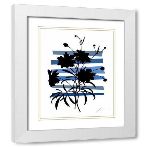 Color Shade III White Modern Wood Framed Art Print with Double Matting by Burghardt, James