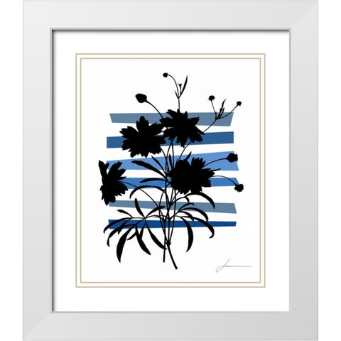 Color Shade III White Modern Wood Framed Art Print with Double Matting by Burghardt, James