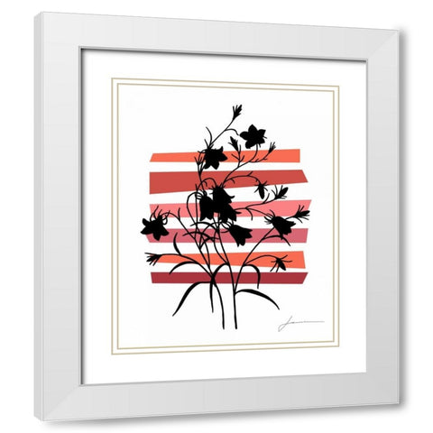 Color Shade IV White Modern Wood Framed Art Print with Double Matting by Burghardt, James