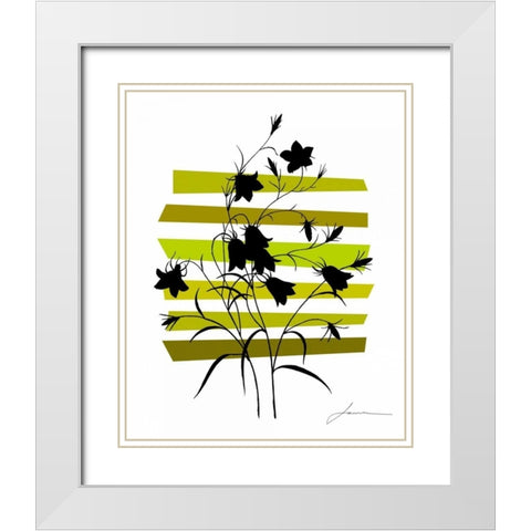 Color Shade VI White Modern Wood Framed Art Print with Double Matting by Burghardt, James