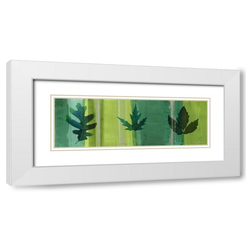 Silver Leaf Panel II White Modern Wood Framed Art Print with Double Matting by Burghardt, James