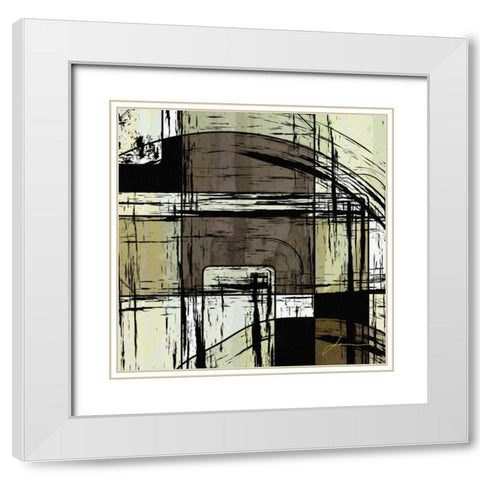 Scene Change III White Modern Wood Framed Art Print with Double Matting by Burghardt, James