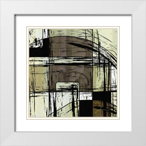 Scene Change III White Modern Wood Framed Art Print with Double Matting by Burghardt, James