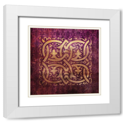 Antiquity Tiles II White Modern Wood Framed Art Print with Double Matting by Burghardt, James