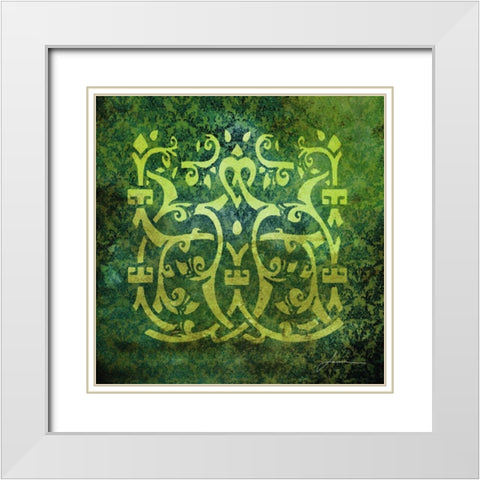 Antiquity Tiles VI White Modern Wood Framed Art Print with Double Matting by Burghardt, James