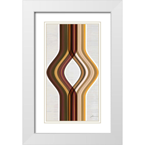 Modern Dance I White Modern Wood Framed Art Print with Double Matting by Burghardt, James