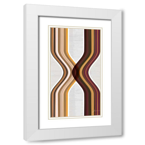 Modern Dance II White Modern Wood Framed Art Print with Double Matting by Burghardt, James