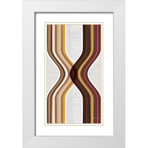 Modern Dance II White Modern Wood Framed Art Print with Double Matting by Burghardt, James