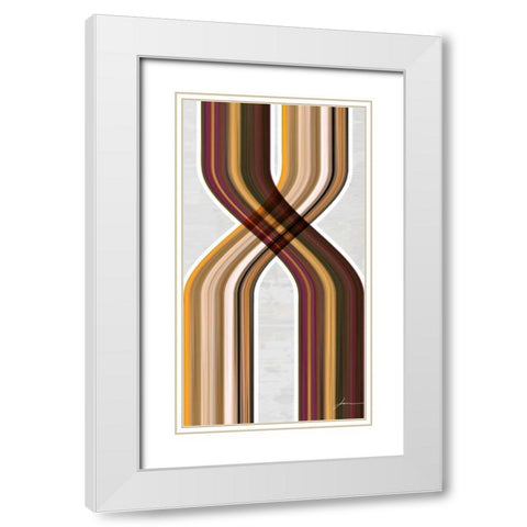 Modern Dance III White Modern Wood Framed Art Print with Double Matting by Burghardt, James