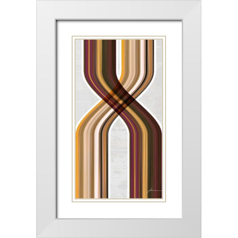 Modern Dance III White Modern Wood Framed Art Print with Double Matting by Burghardt, James