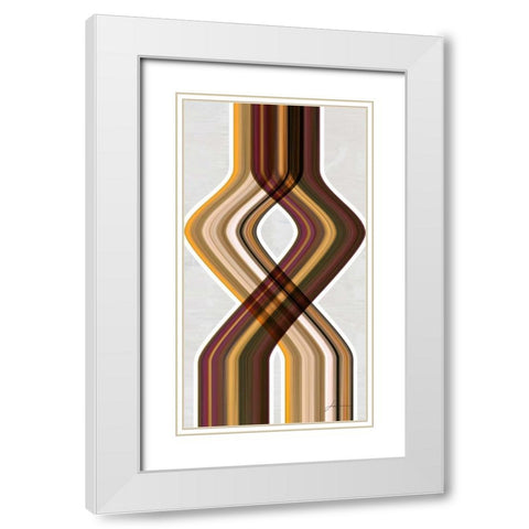 Modern Dance IV White Modern Wood Framed Art Print with Double Matting by Burghardt, James
