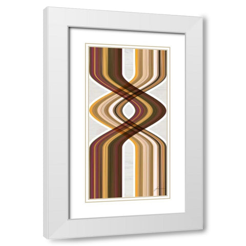 Modern Dance V White Modern Wood Framed Art Print with Double Matting by Burghardt, James