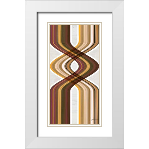 Modern Dance V White Modern Wood Framed Art Print with Double Matting by Burghardt, James
